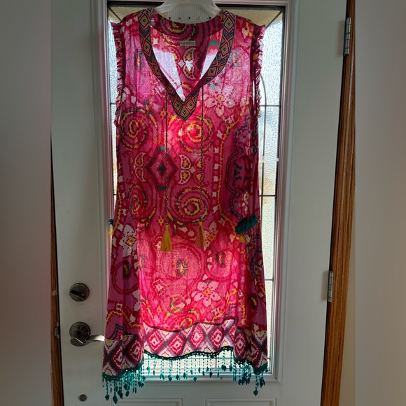 Naudic colorful midi dress 👗 or cover-up - Picture 3 of 17